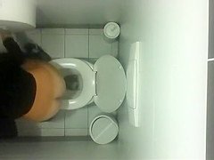 Aerial view of two hot women pissing