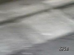 Asian housewife gets a quick street sharking in public.