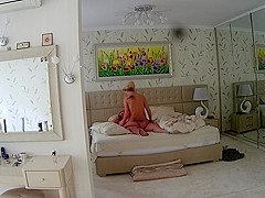 Beautiful Blondie and fat husband