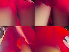 Best upskirt video of a sexy redhead wearing a thong