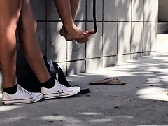 Candid Bare Asian teen 18+ Feet