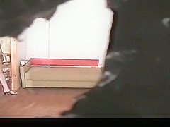Cleaning the floor naked and masturbating