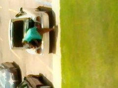 ebony flashing no panties