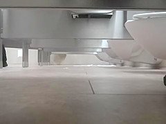Foot fetish cam in the public lavatory