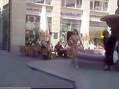 German babe walking nude