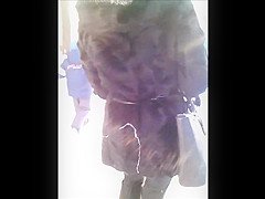 girl walks in semen on the back nice pretty