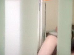 Glance of her pussy through a window