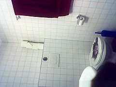 Hot blonde peeing on