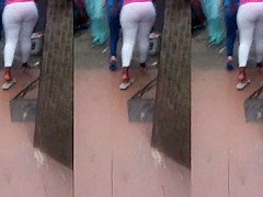 Leggins Blancos Transparencia Calzon Bolitas Negrita Culazo