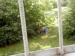 mature woman fell trying to pee