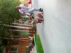 mature woman half naked