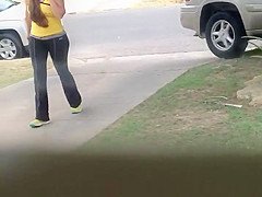 Mexican hottie with big hips and huge giggly ass