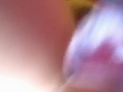 Panties can’t cover that big hairy pussy