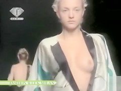 Sexiest fashion models expose their slippery boobies