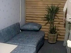 Skinny chick fucked in the couch