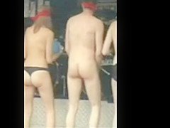 Skinny teen 18+ bitch shaking jiggling wide ass no tits black uw