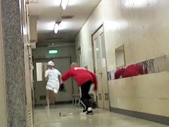 Slender girl could not resist her skirt getting sharked