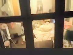 spies teen 18+ through her bedroom window