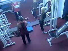 Trainer caught fucking a client in a gym