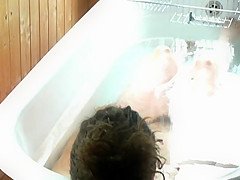 wife in bath