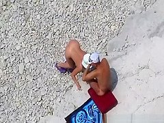 Couple fucking in water and shore