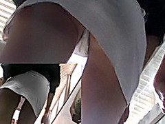 Flashing upskirt clip of a nice girl