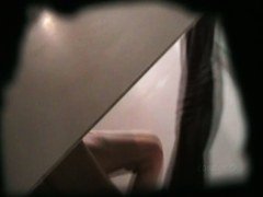 New jeans tried on by slim amateur in changing room