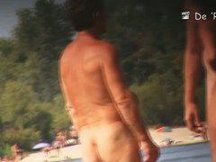 Nudist beach video of a blonde fitty, and a big boobed foxy lady