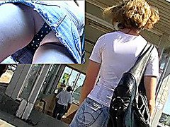 Slender angel’s polka-dot panty